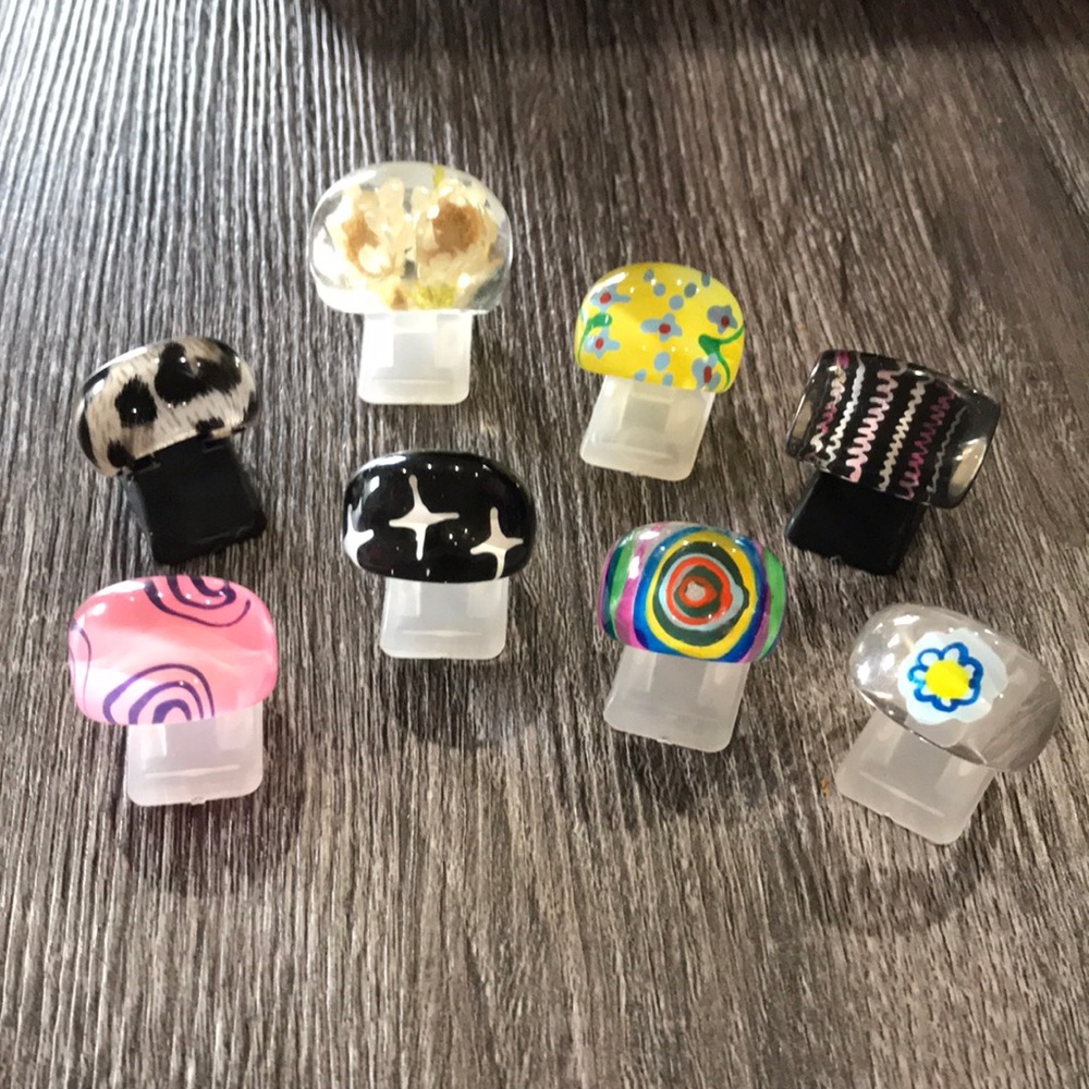 8 bubble acrylic rings